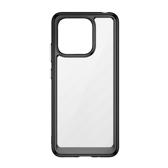 Capa de Silicone Transparente para Xiaomi Redmi 12c/11a Preto